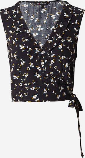 Tommy Jeans Блуза в лазурно синьо / жълто / черно / бяло, Преглед на продукта