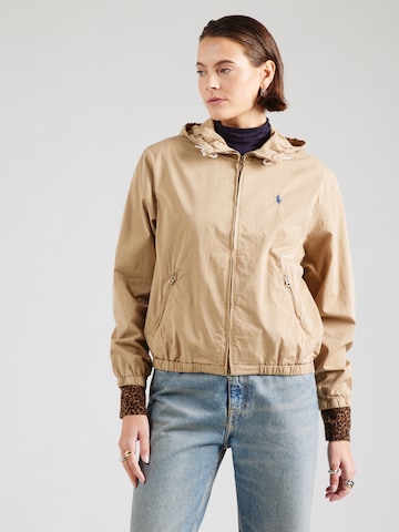 Polo Ralph Lauren Φθινοπωρινό και ανοιξιάτικο μπουφάν σε καφέ: μπροστά