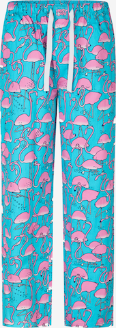 Pantalon de pyjama 'Pant Greater Flamingos' Lousy Livin en bleu : devant