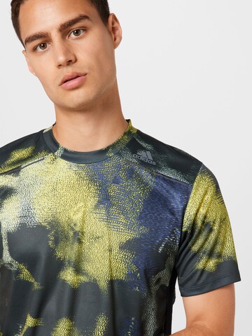 ADIDAS SPORTSWEAR Funktionsshirt 'D4T Hiit Allover Print' in Blau