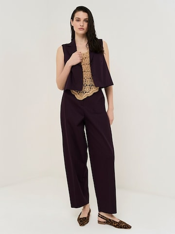 Camomilla Italia Wide leg Pleated Pants 'Payper' in Purple
