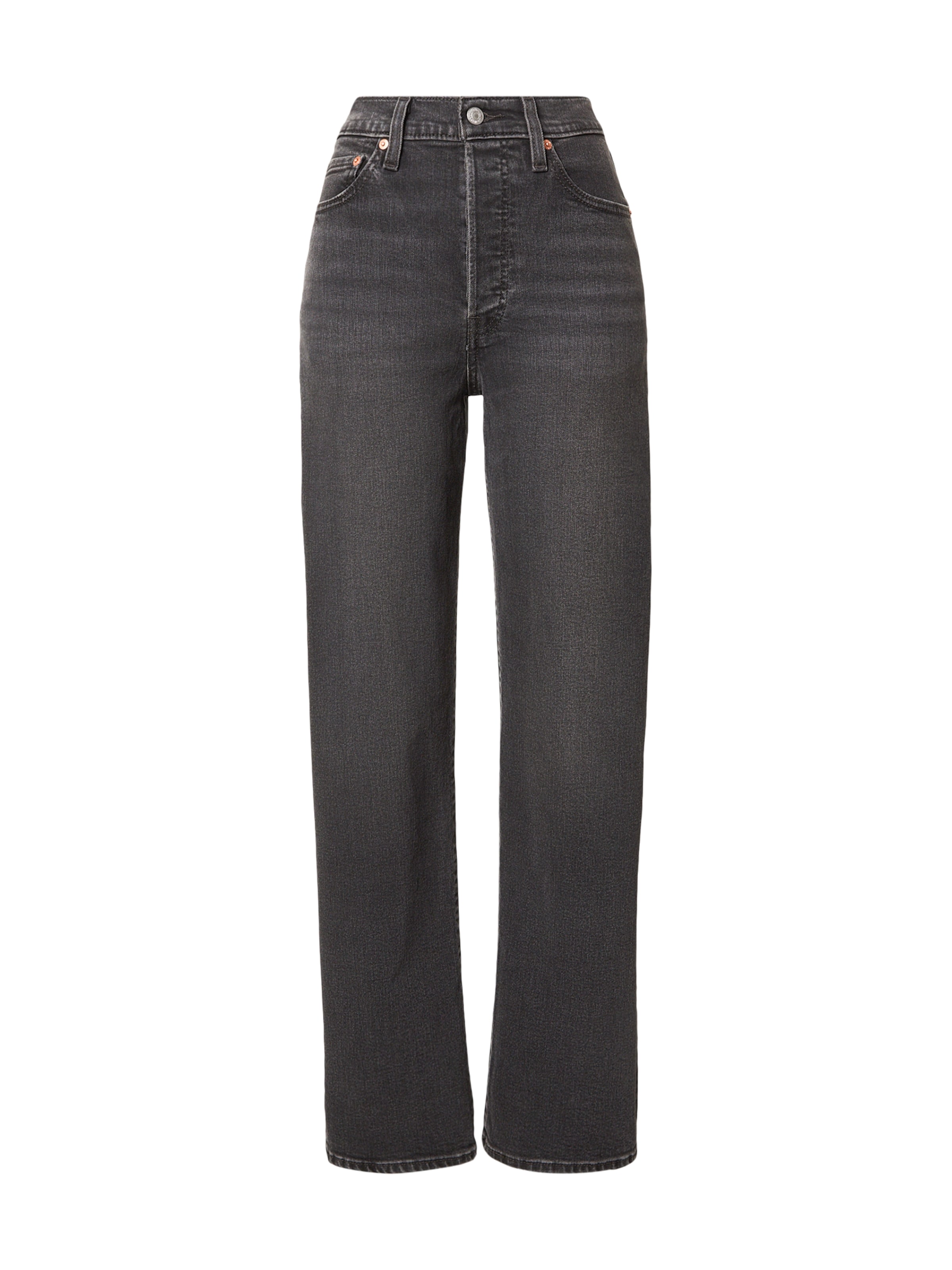 LEVI'S ® - Barrel Vaquero 'RIBCAGE FULL LENGTH' en negro: frente