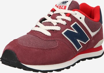 Baskets '574' new balance en rouge : devant