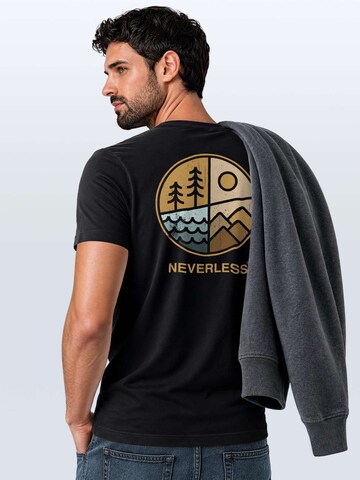 Neverless Shirt 'Outdoor Badge'‌‌ in Schwarz