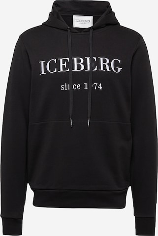 ICEBERG - Sudadera en negro: frente