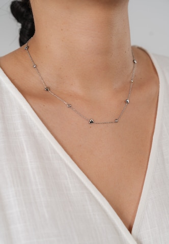 PURELEI Ketting 'Glitter Heart' in Zilver