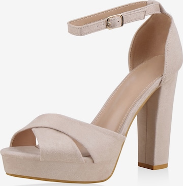 Van Hill Sandale 'Arabella ' in Beige: Vorderseite