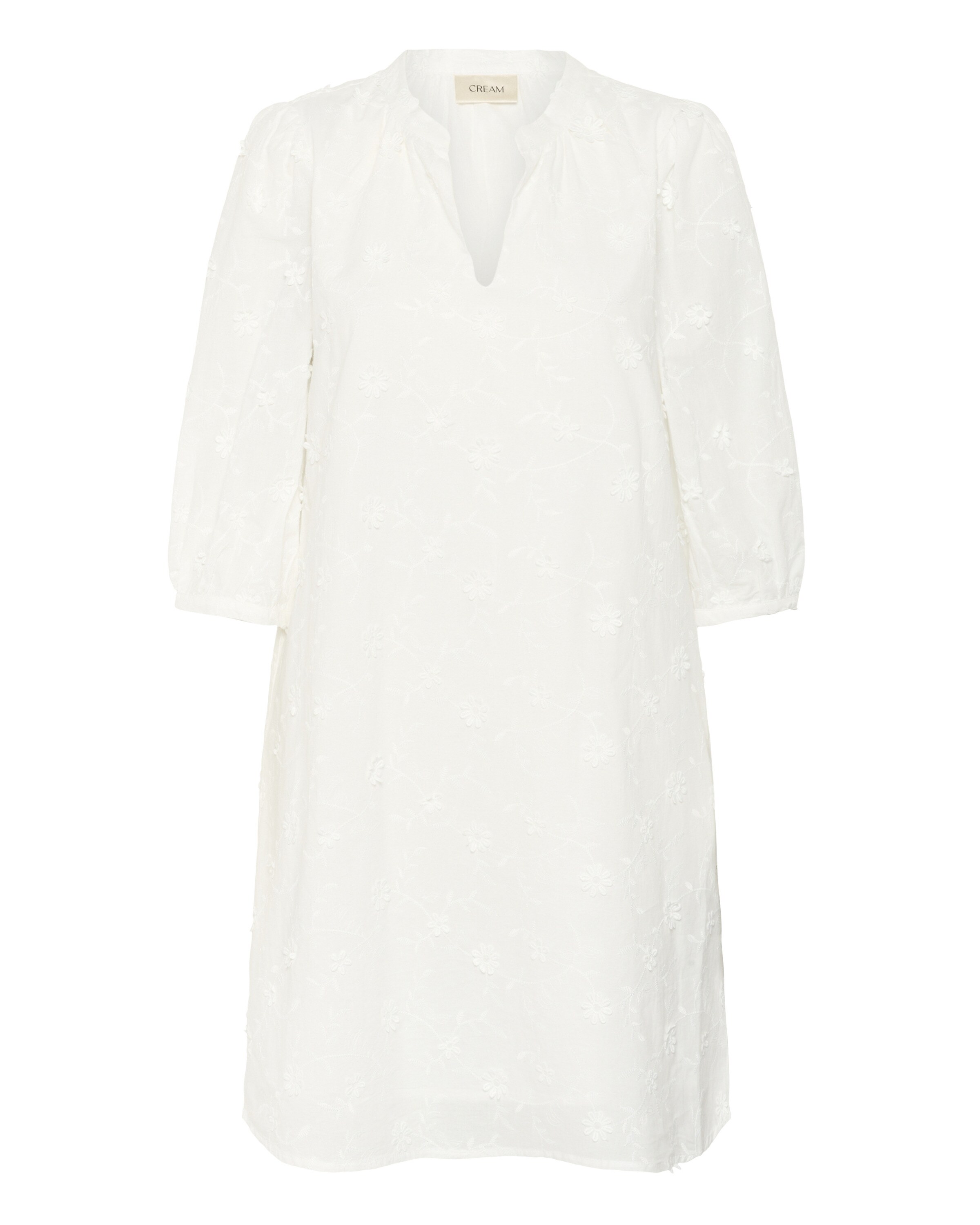 Cream Dress in White: front