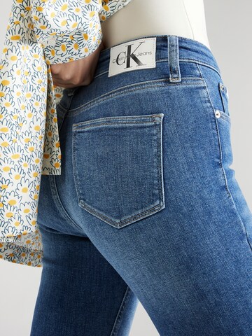 Calvin Klein Jeans Kitsas Teksapüksid 'HIGH RISE SUPER SKINNY ANKLE', värv sinine