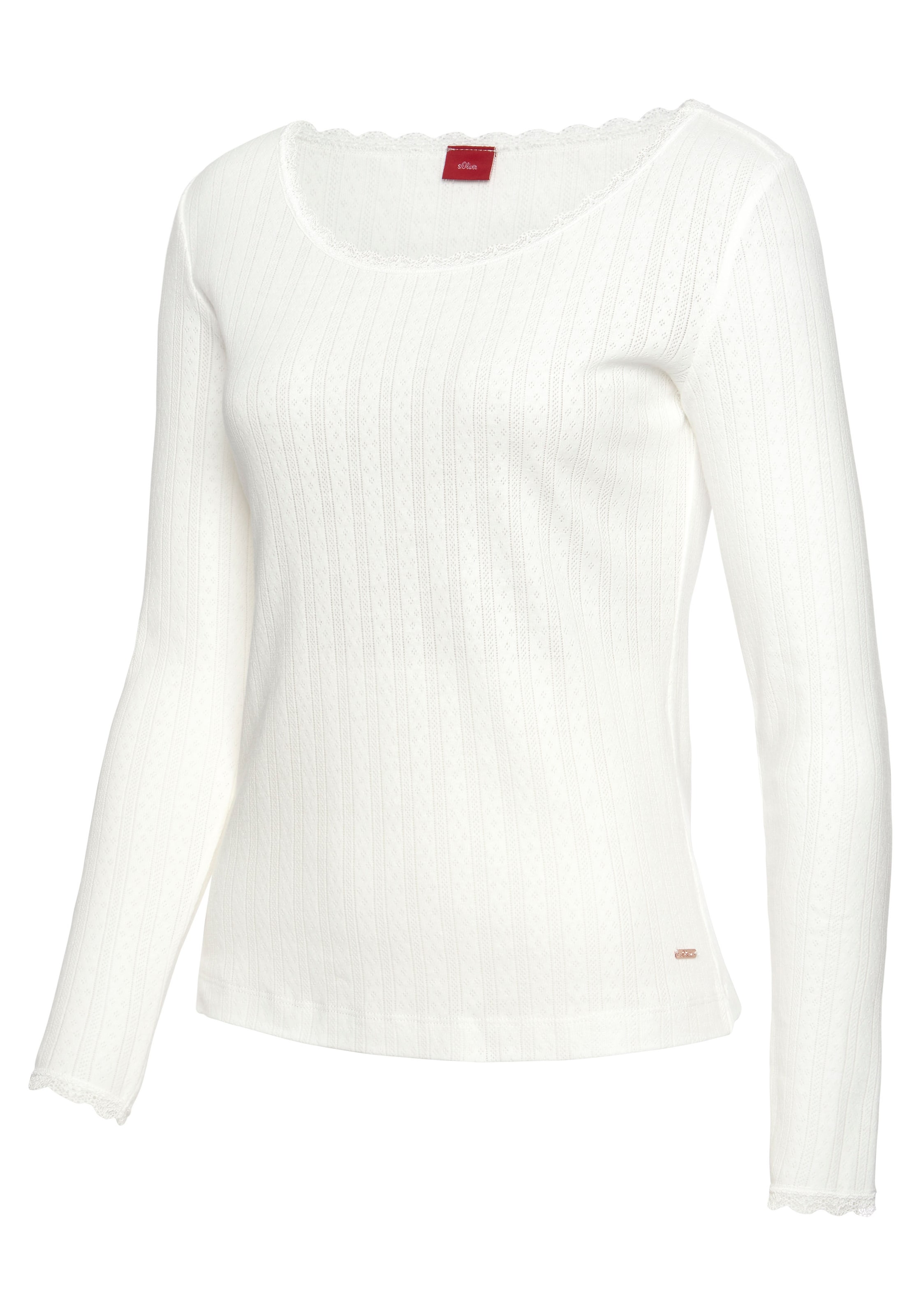 s.Oliver - Camisa de pijama em branco