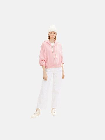 TOM TAILOR DENIM Sweatjacke in Pink