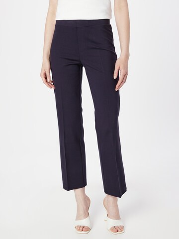 Part Two Regular Pleated Pants 'Ponta' in Blue: front