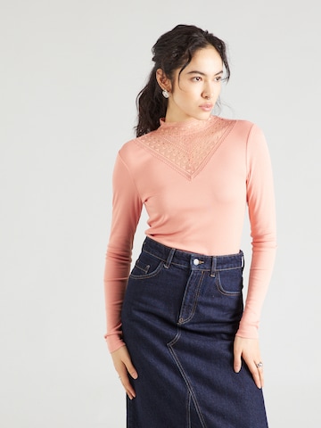 QS Shirt in Roze: voorkant