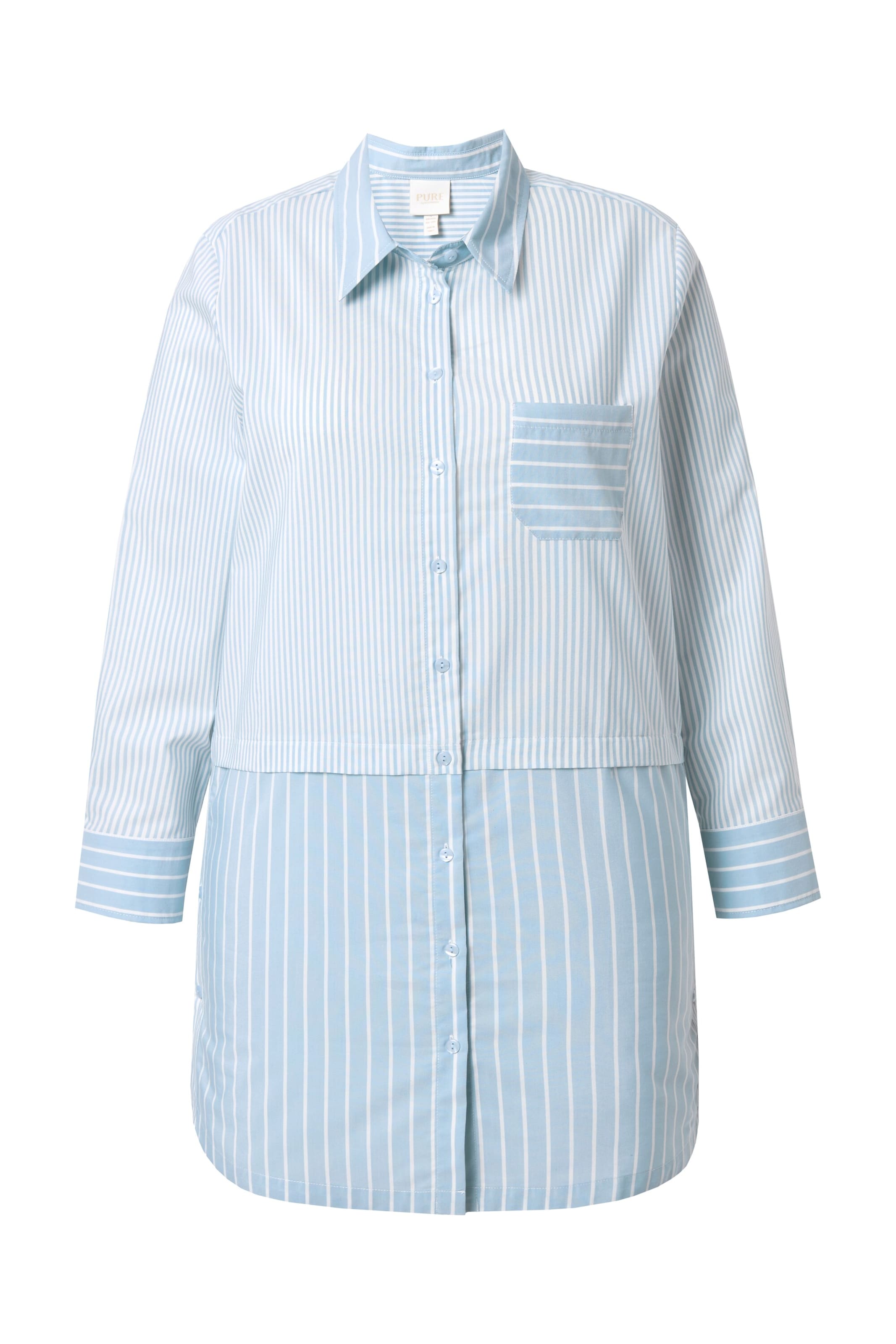 Ulla Popken Bluse in Blau: Vorderseite