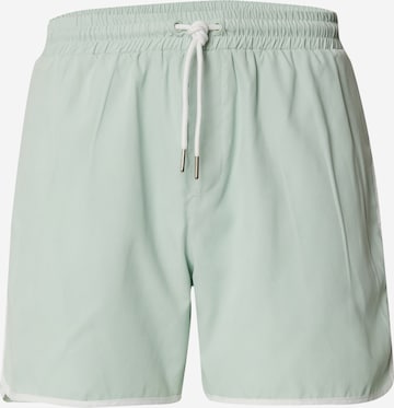DAN FOX APPAREL Swimming shorts 'Kerim' in Green: front