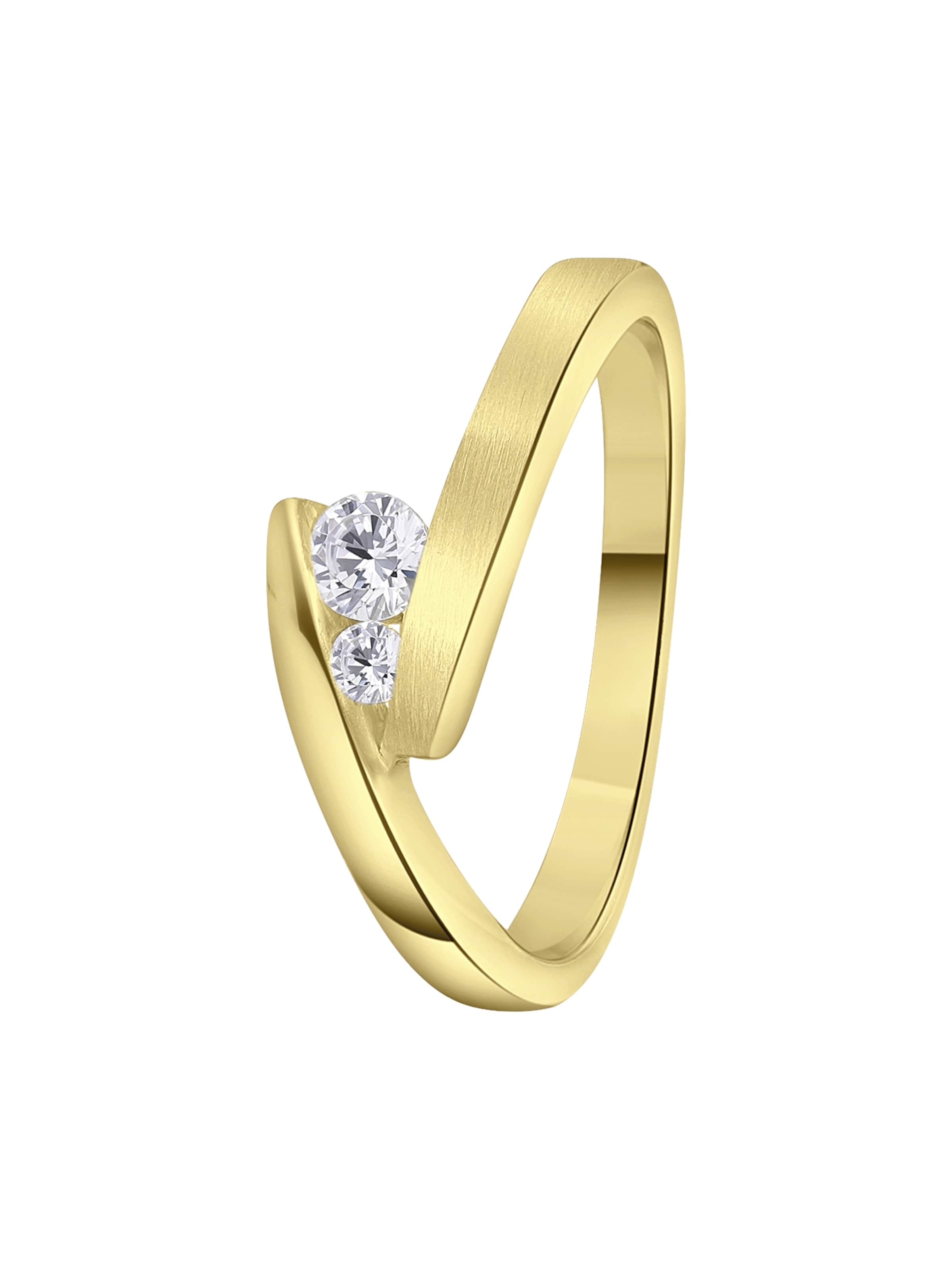 Lucardi Ring in Gold: Vorderseite