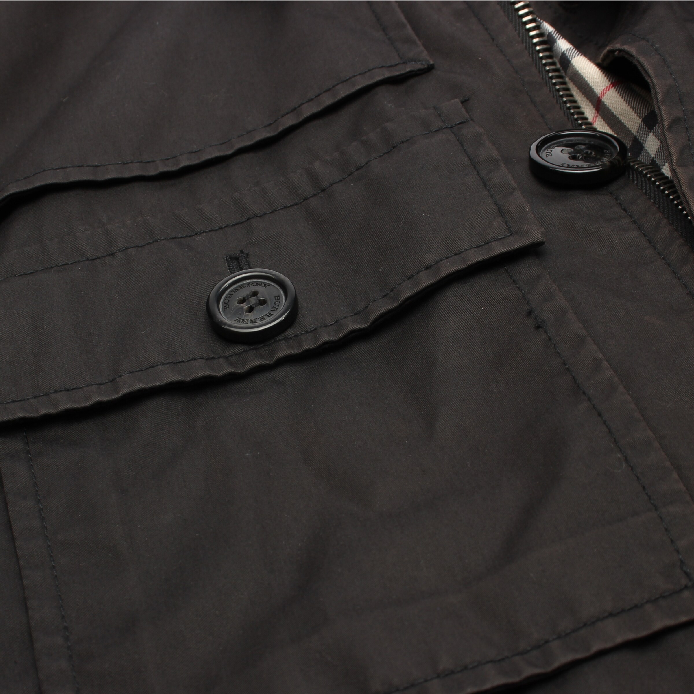 BURBERRY Übergangsjacke M in Schwarz