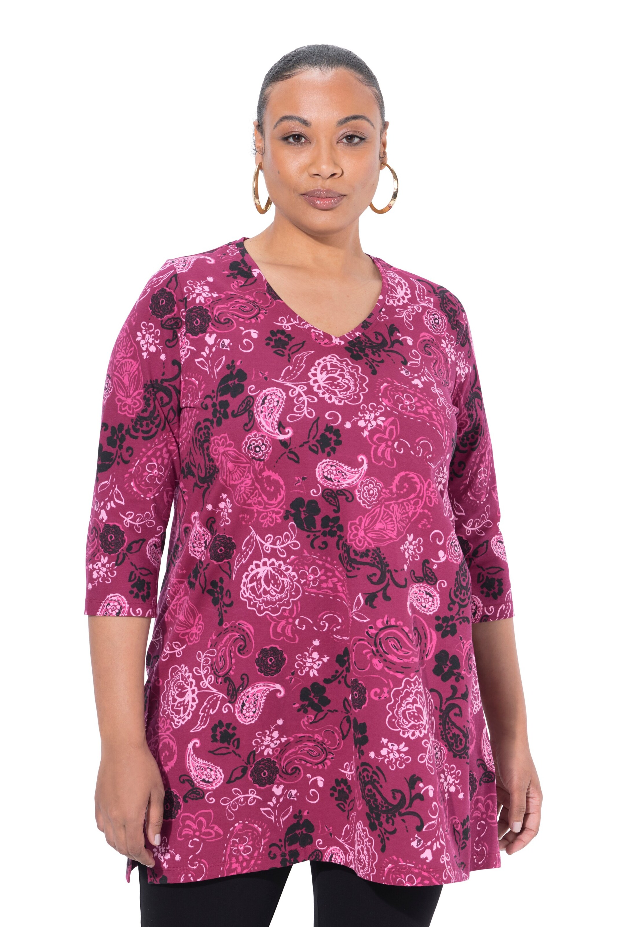 Ulla Popken Blouse in Roze: voorkant