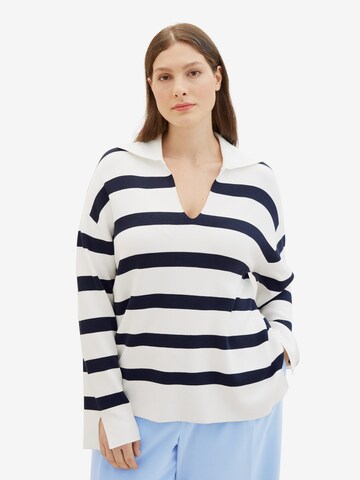 Pullover di Tom Tailor Women + in bianco: frontale