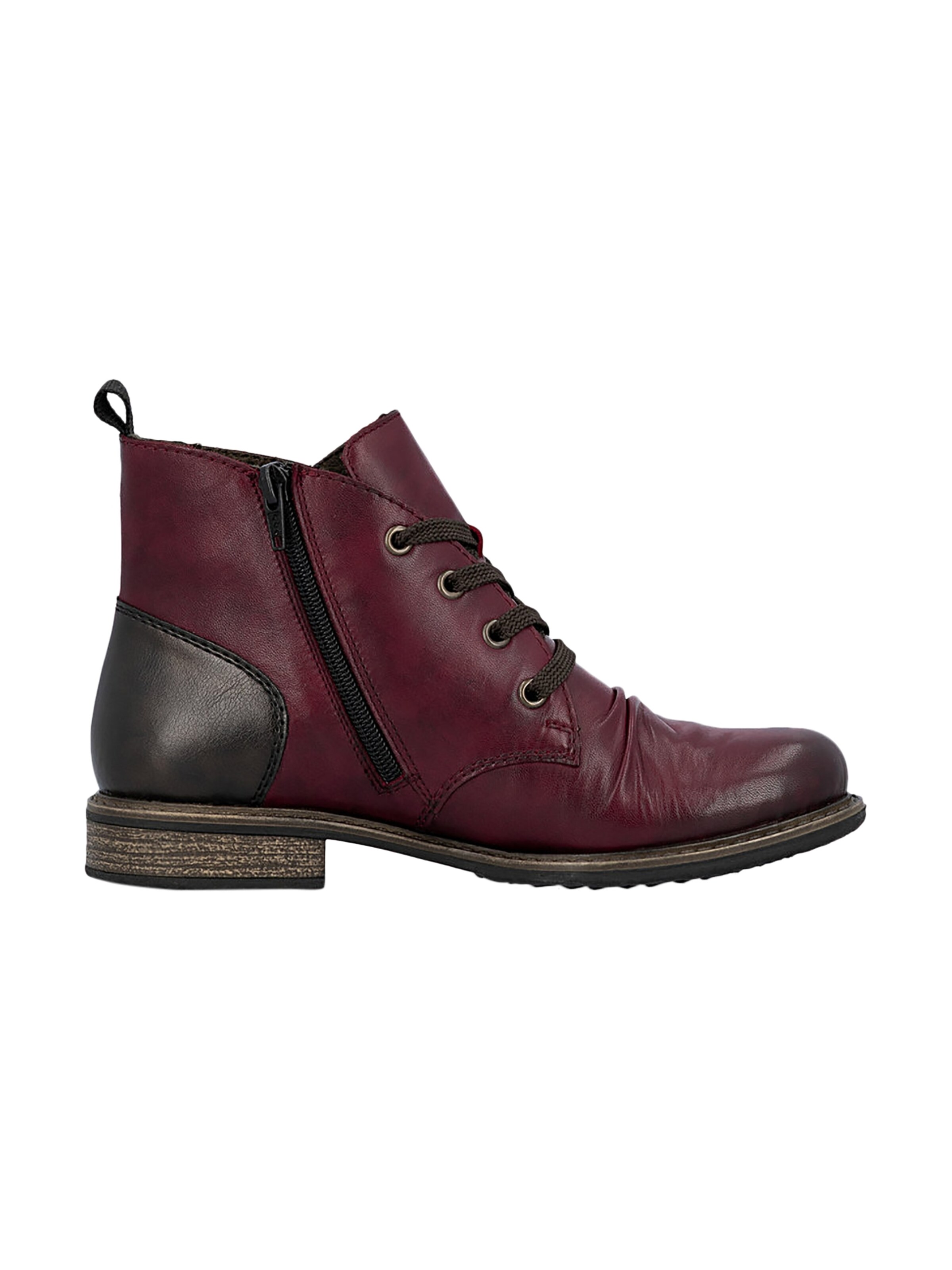 Bottines 'Lederstiefeletten „Odeon“' Rieker en rouge