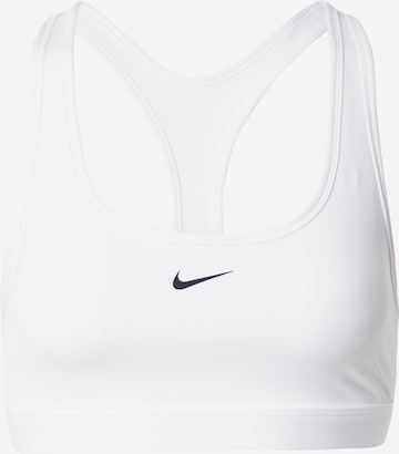 NIKE - Soutien Bustier Soutien de desporto 'Swoosh' em branco: frente