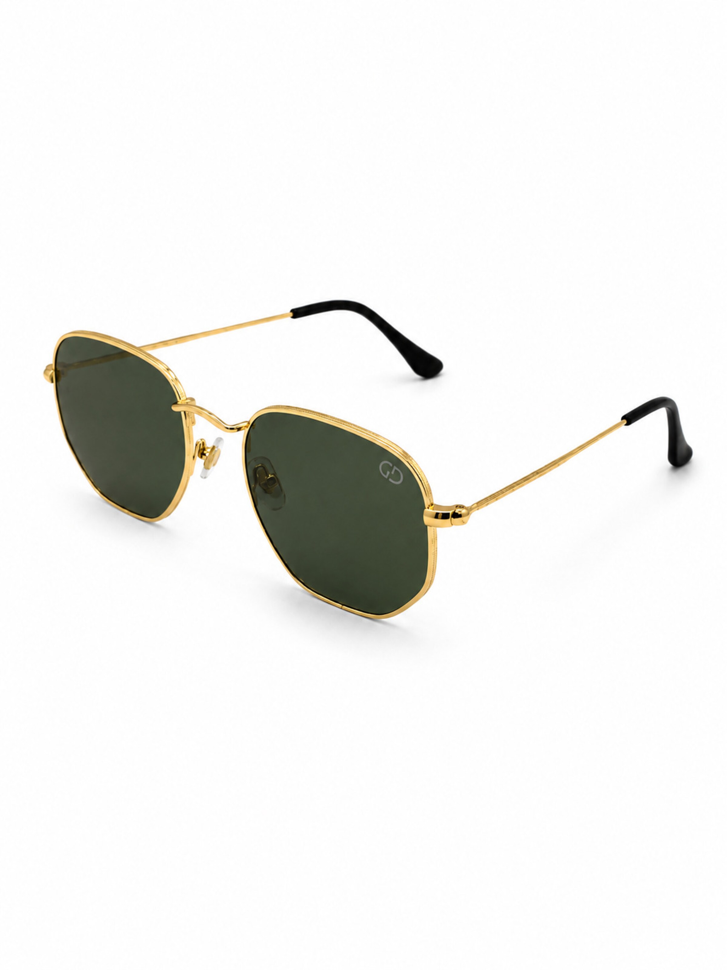Gianni Kavanagh Lunettes de soleil 'Solenor' en One Size en or / vert, Vue avec produit