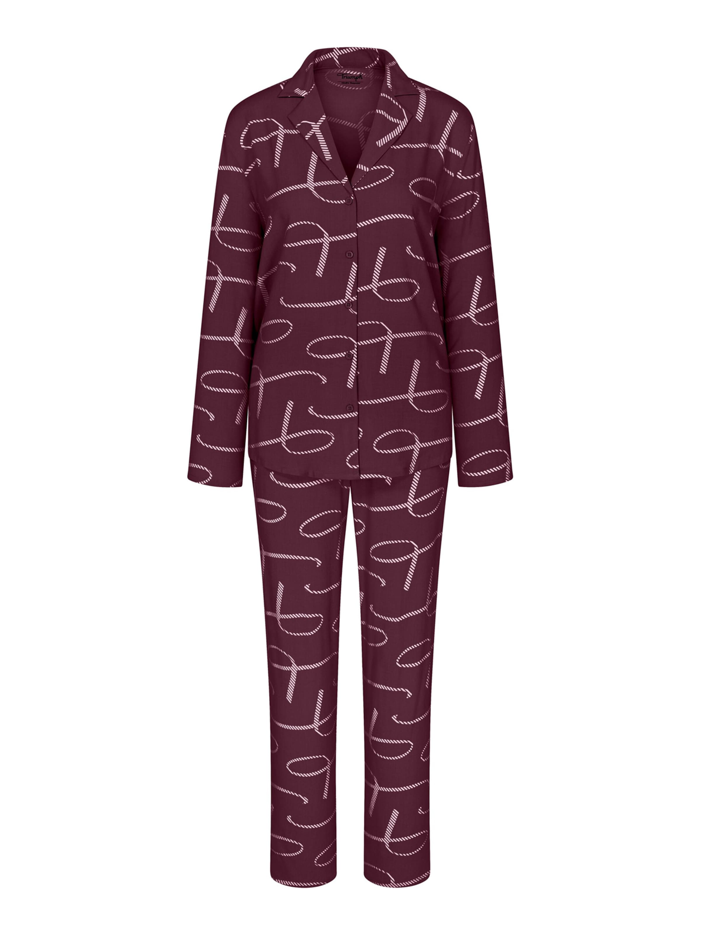 Pyjama ' Boyfriend ' TRIUMPH en rouge : devant