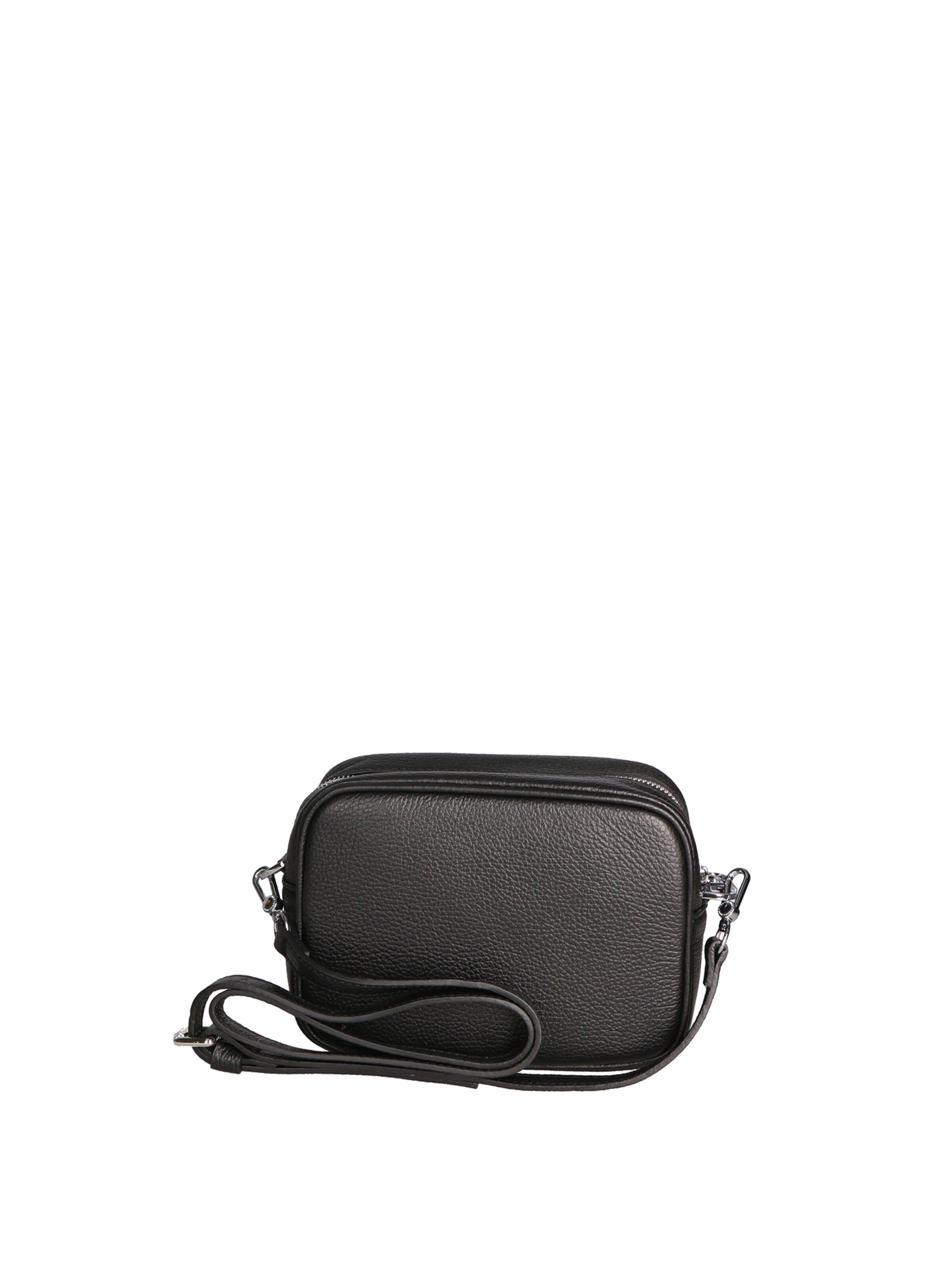 Borsa a tracolla 'Borsa a Tracolla Donna Pelle Virginia Rhinè Zip' di Virginia Rhinè in nero