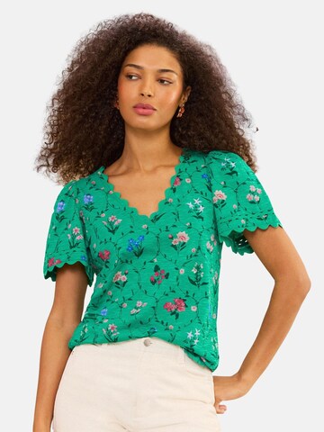 T-shirt love & roses en vert : devant