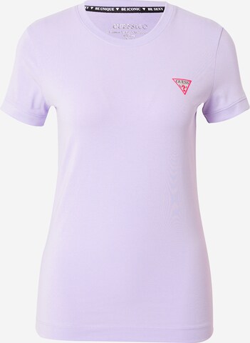 T-shirt GUESS en violet : devant