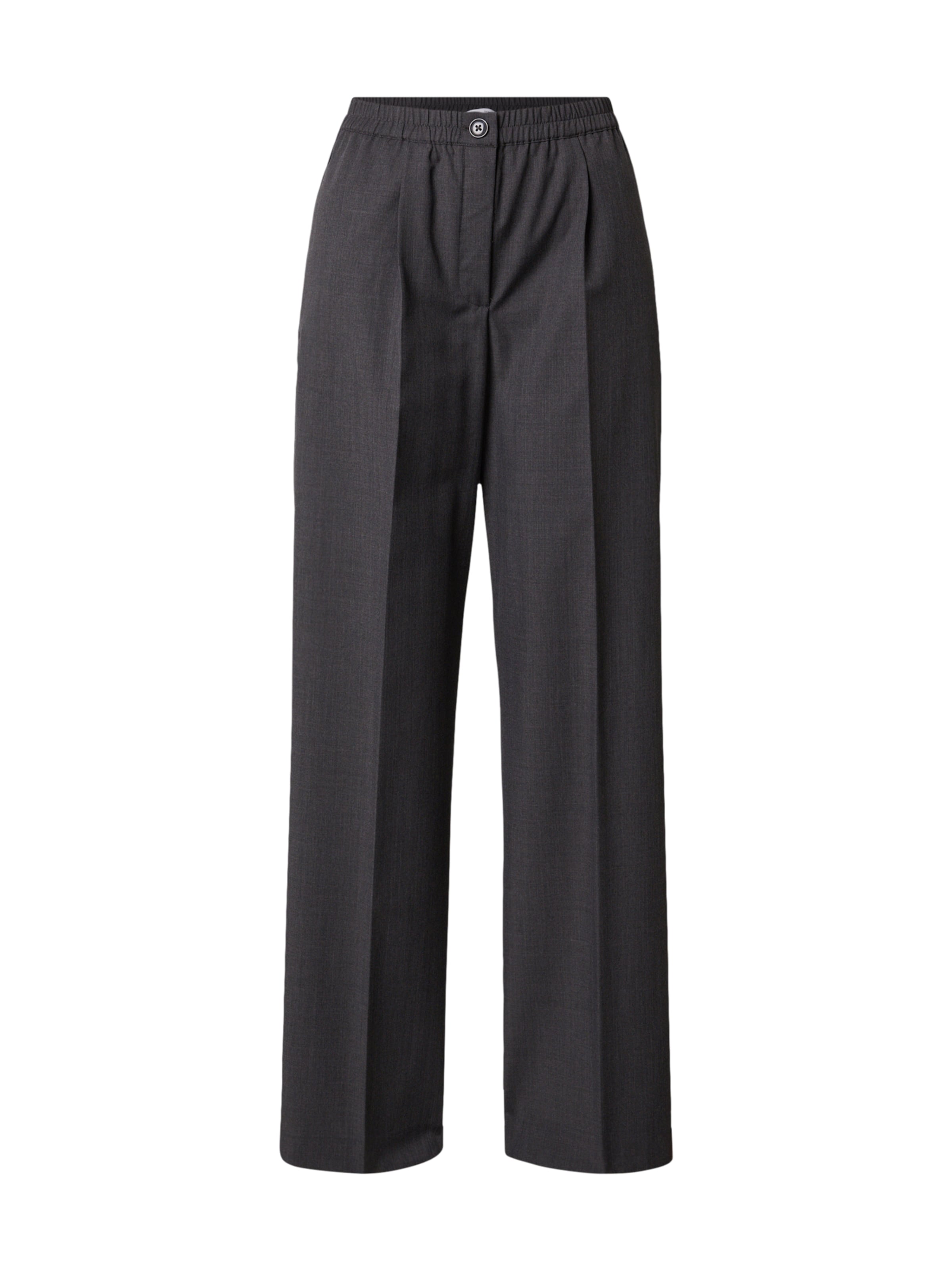 Samsøe Samsøe Loose fit Pleat-Front Pants 'Tove' in Grey: front