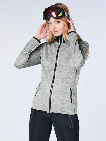 CHIEMSEE Fleece Jacket 'Trivor' in Grey: front