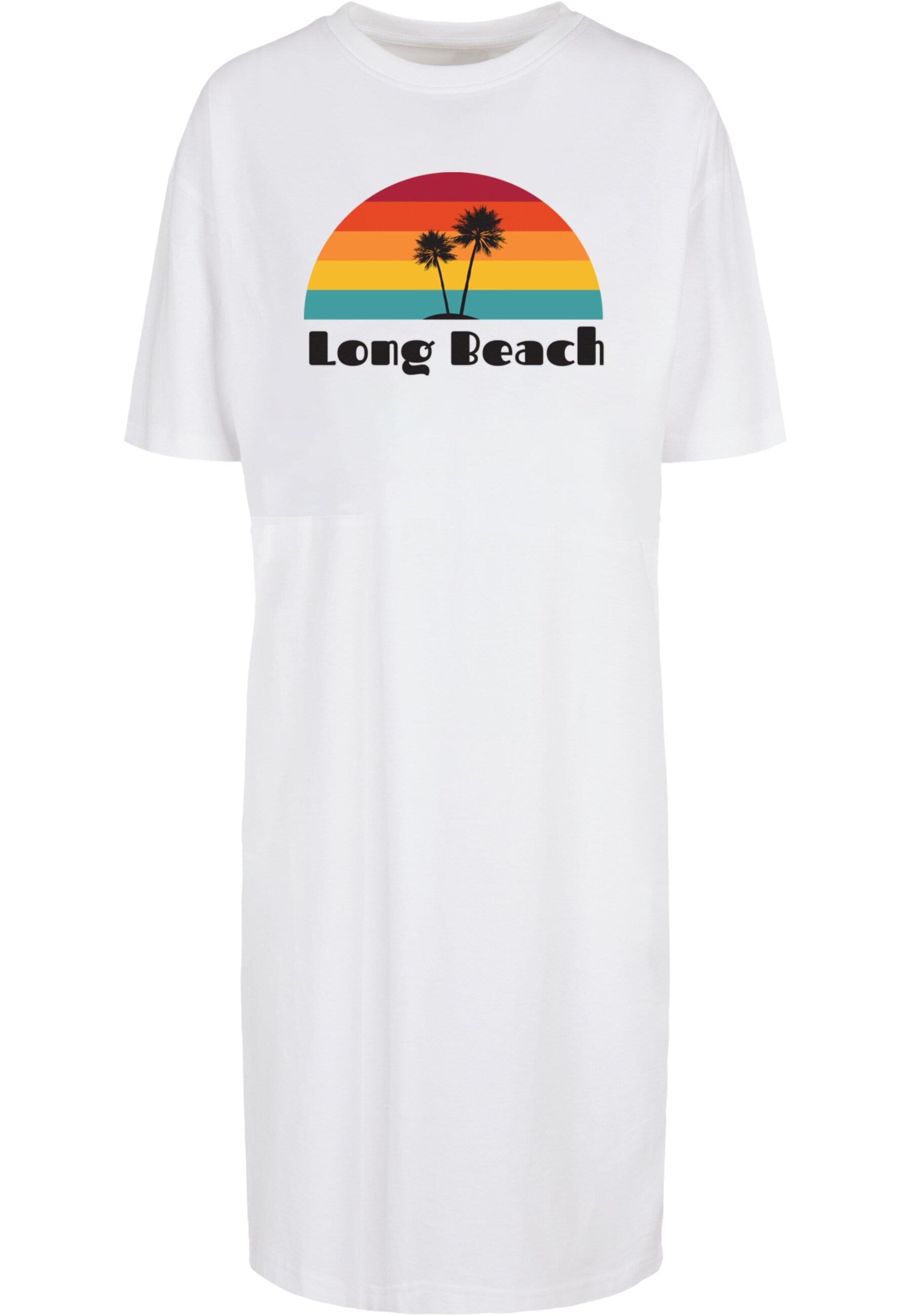 Merchcode Kleid 'Long Beach' in Weiß: Vorderseite