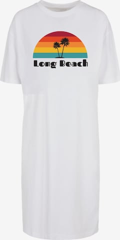 Merchcode Jurk 'Long Beach' in Wit: voorkant