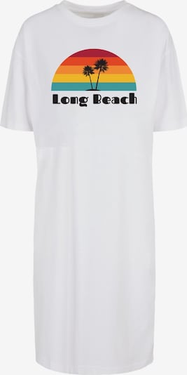 Merchcode Robe 'Long Beach' en bleu cyan / jaune / noir / blanc, Vue avec produit
