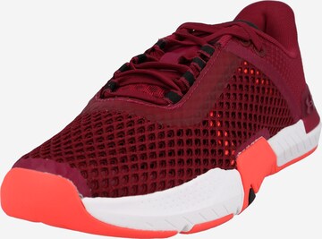 UNDER ARMOUR Athletic Shoes 'TriBase Reign 4' in Red: front