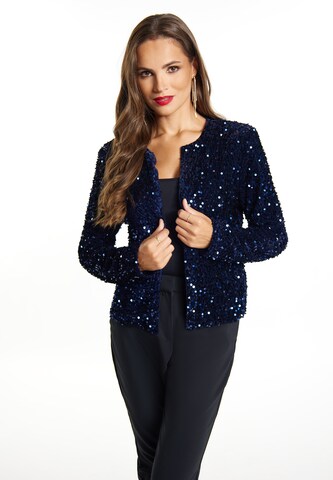 faina Between-Season Jacket 'Tuxe' in Blue: front