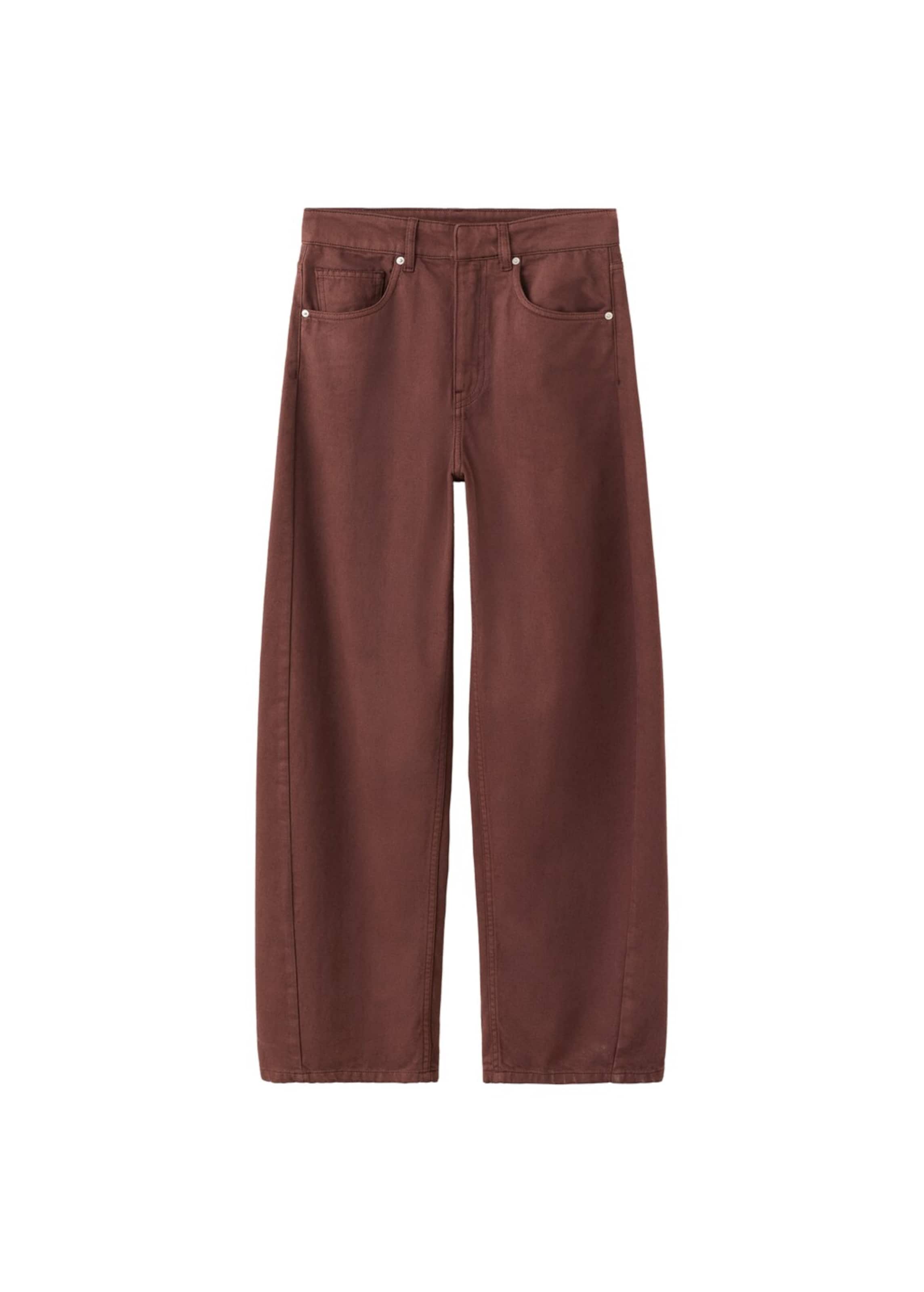 MANGO Loosefit Jeans 'Carol' in Braun: Vorderseite