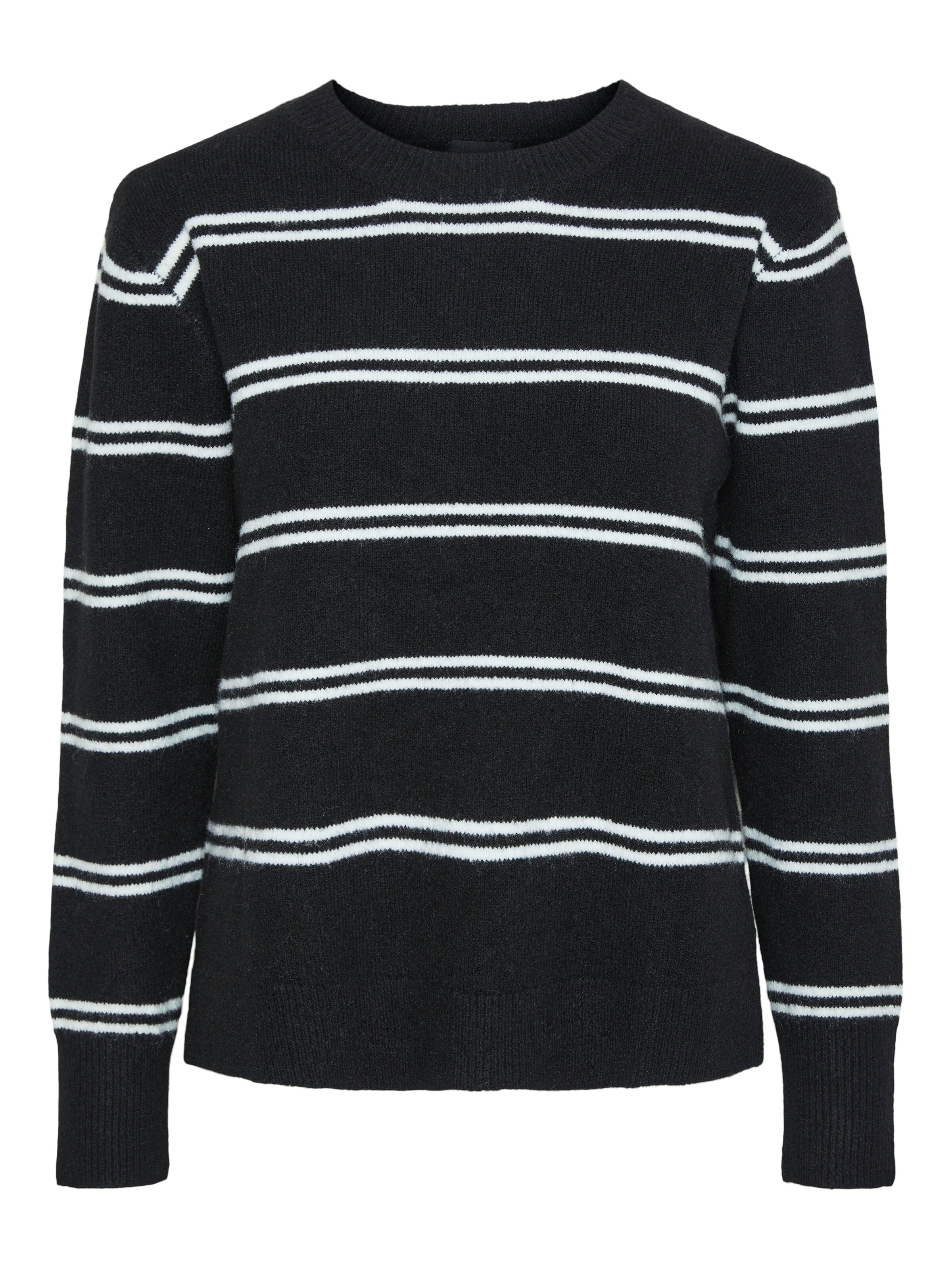 Pulover de la PIECES pe negru: față