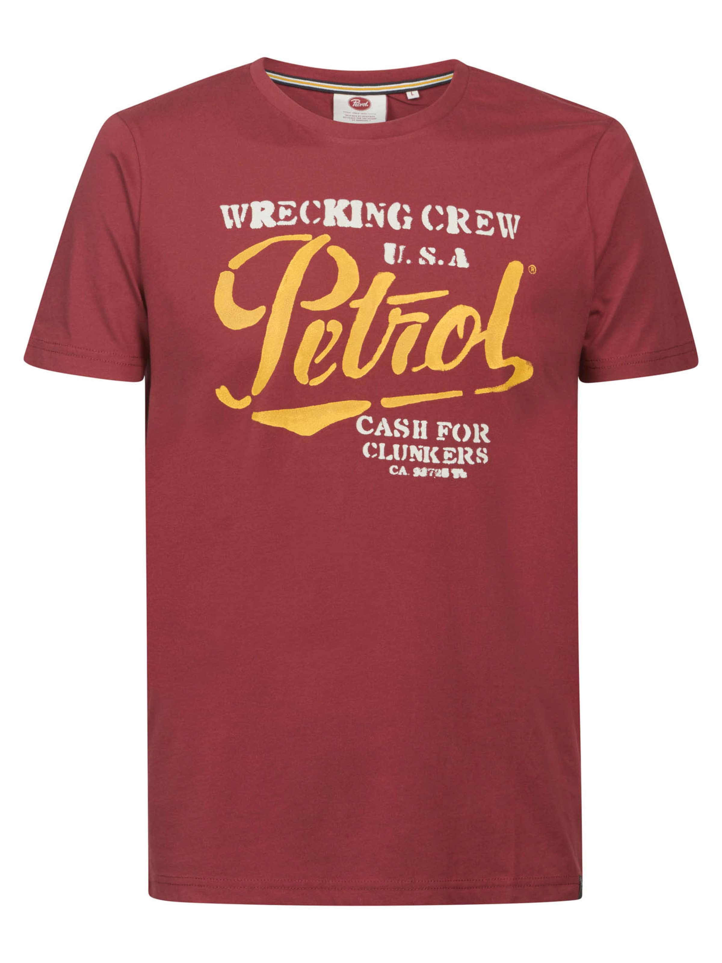 Petrol Industries Tričko 'Classic' – červená: přední strana