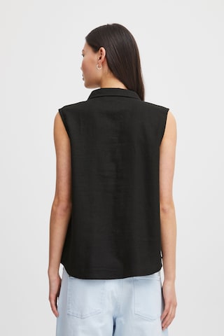 ICHI - Blusa 'Lino' em preto