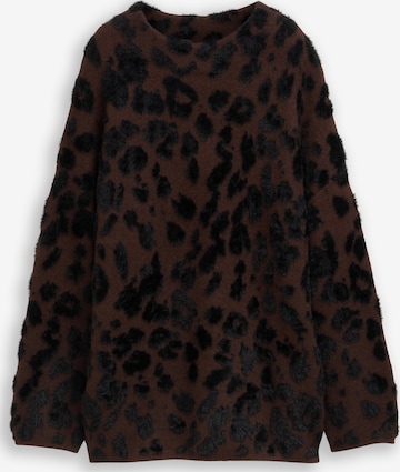 TOM TAILOR Oversized sweater in Brown: front