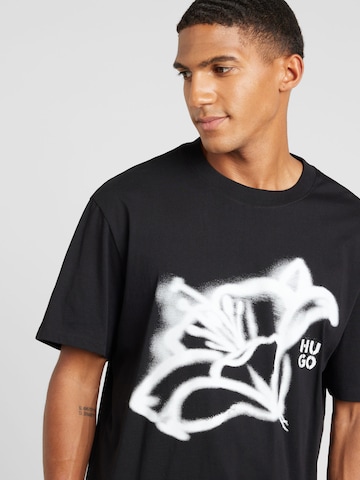 HUGO T-Shirt 'Dablumo' in Schwarz