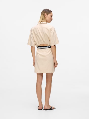 KARL LAGERFELD JEANS Košilové šaty – béžová