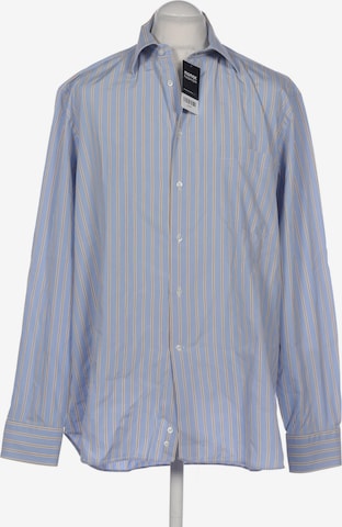 Corneliani Button Up Shirt in XL in Blue: front