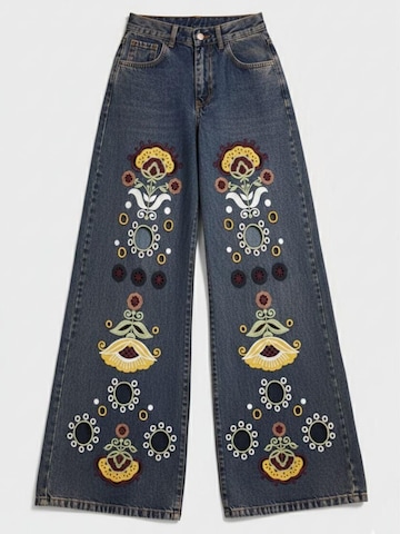 IT'S BASIC Wide leg Jeans 'Palazzo Mid Rise Jeans' in Bruin: voorkant