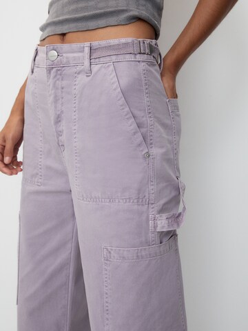 Pull&Bear Normalny krój Jeansy w kolorze fioletowy