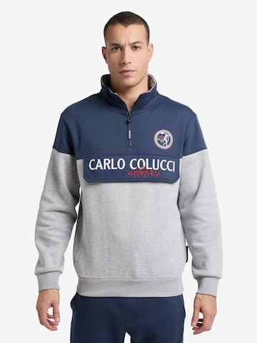 Carlo Colucci Sweatshirt 'De Pian' in Grau: predná strana