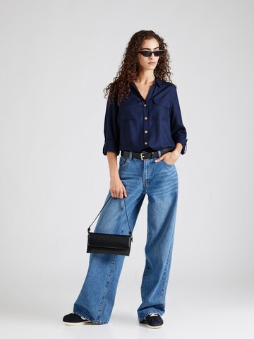 VERO MODA Halenka 'BUMPY' – modrá