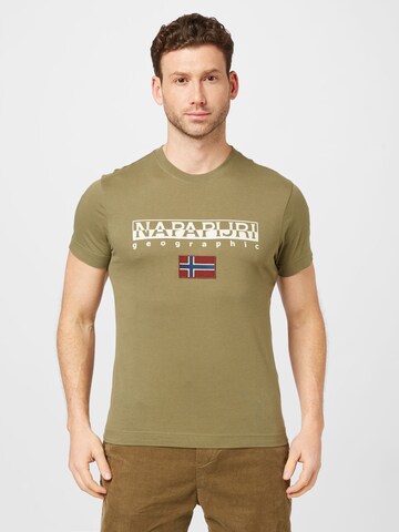 NAPAPIJRI Shirt 'AYAS' in Groen: voorkant